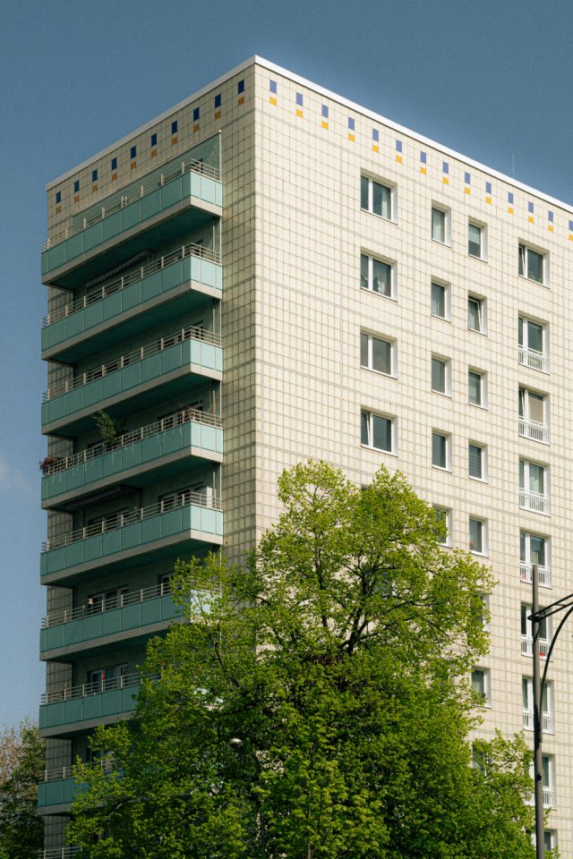 Plattenbau high rise. Berlin.